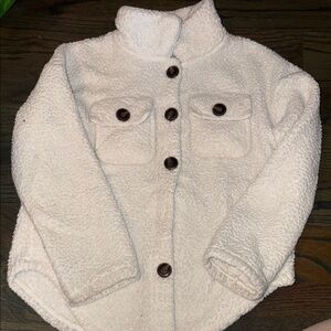 Cozy White Kids Jacket